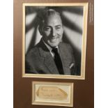 Michael Wilding autograph mounted with b/w photo to an overall size of 16 x 12 inches. Michael