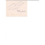 Anthony Asquith signed album page. 9 November 1902 - 20 February 1968) was a leading English film