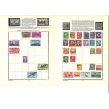 Stamp collection on 22 loose album pages. Includes USA, South America and East Europe. Good