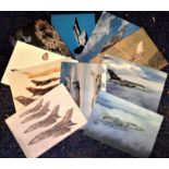 Aviation postcard collection includes 10 squadron print cards such as Canadian CF-18 Tiger Bird