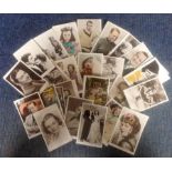 Vintage film star postcard collection. 30+ cards included. UNSIGNED. Good Condition. All