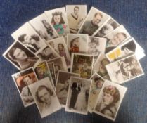 Vintage film star postcard collection. 30+ cards included. UNSIGNED. Good Condition. All