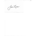 Joan Leslie signed 6 x 4 white card American actress, dancer, and vaudevillian who, during the