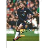 Finn Russell Signed Scotland Rugby 8x10 Photo. Good Condition. All autographs are genuine hand