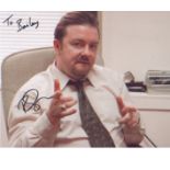 The Office Ricky Gervais signed 10 x 8 inch photo. Good Condition. All autographs are genuine hand