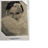 Anita Louise actress signed 10 x 8 photo with signs of age and faults mounted to an overall size