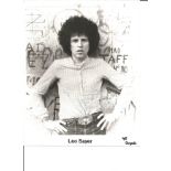 Leo Sayer signed 10x8 black and white photo. English-Australian singer-songwriter musician and