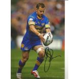 Rob Burrow Signed Leeds Rhinos Rugby League 8x12 Photo. Good Condition. All autographs are genuine