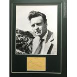 Donald Sinden autograph mounted with b/w portrait photo to an overall 16 x 12 inches. Sir Donald