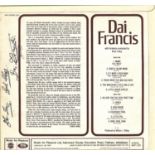 Dai Francis signed 33rpm record sleeve. Signed on reverse. Record included. Slight mark on cover