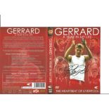 Steven Gerrard signed DVD sleeve for Gerrard a year in my life - the heartbeat of Liverpool. DVD