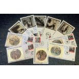 World War Two FDC collection 10 fantastic Benham small silk covers commemorating 50th Anniversary of