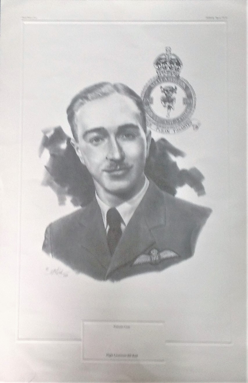 World War Two 24x16 Pencil Drawing print Flight Lieutenant Bill Reid VC limited edition of 1000.