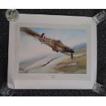 Battle of Britain VC by Robert Taylor 24 x 20 inch print. Signed by both Taylor and Eric