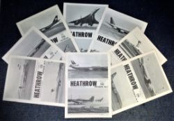 Aviation collection 8 Heathrow pictorial booklets dating 1976-1977 charting the plane movements at