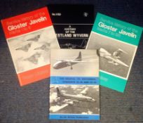 Aviation collection 4 softback publications featuring Service History of the Gloster Javelin Marks 1