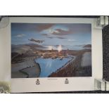 Dambusters Operation Chastise signed WW2 John Larder print. 24 x 20 inches. Stunning image of