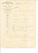 Great War Sporting Hotel Trouville handwritten dinner menu. Good Condition. All autographs are