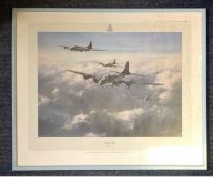 World War Two first edition print 21x25 framed and mounted titled Memphis Belle by the artist Robert