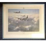 World War Two first edition print 21x25 framed and mounted titled Memphis Belle by the artist Robert