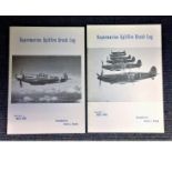 Word War Two collection Volume 1 and 2 Submarine Spitfire Crash Log 1938-1942 and 1943-1947 both