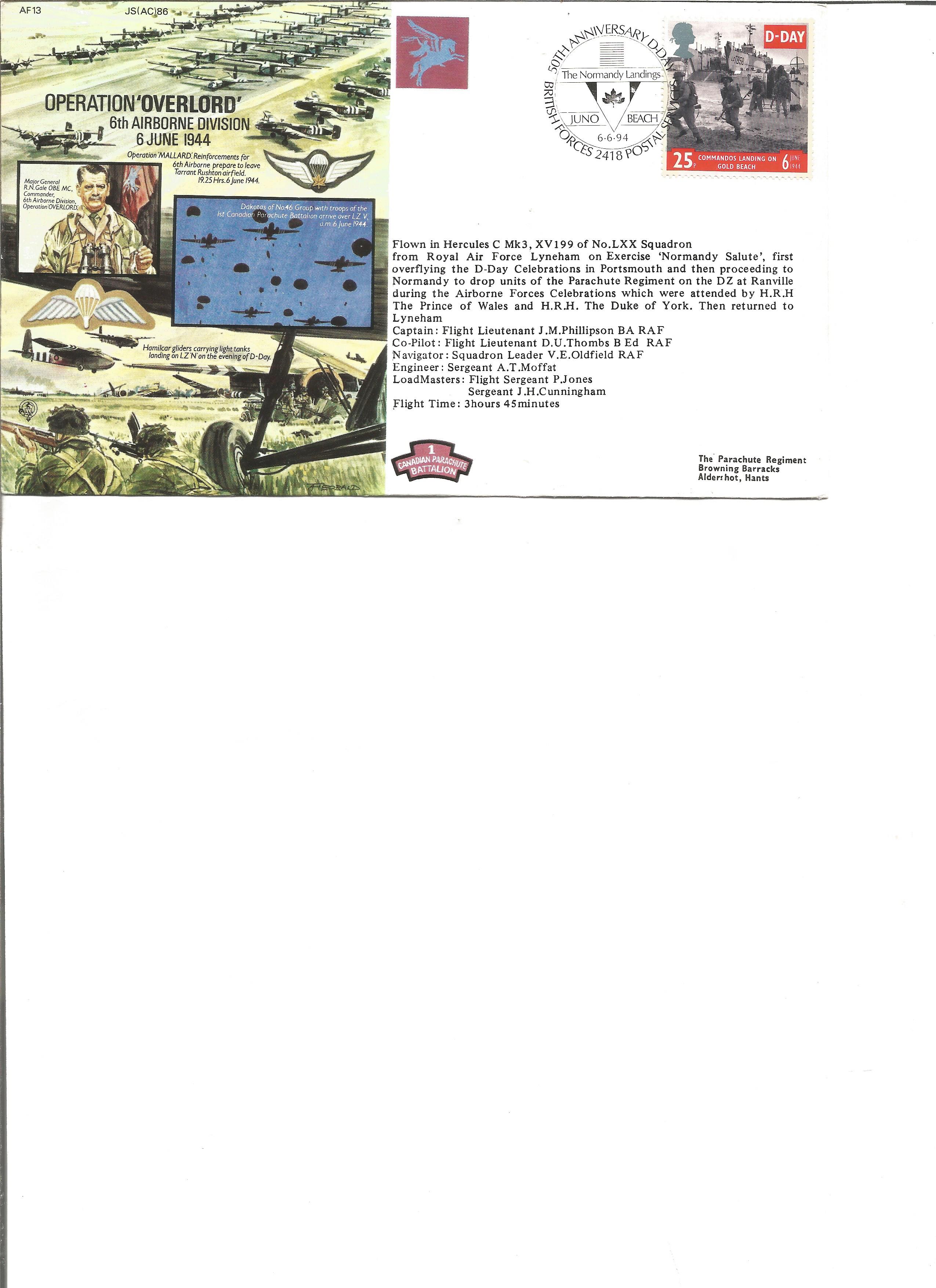 WW2 D-Day collection of covers. Terence Otway and Richard Todd signed internetstamps 2004 FDCs - Image 5 of 5