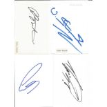 Motor Racing collection of eight Formula One autographs on 6 x 4 inch white cards. Includes Lewis