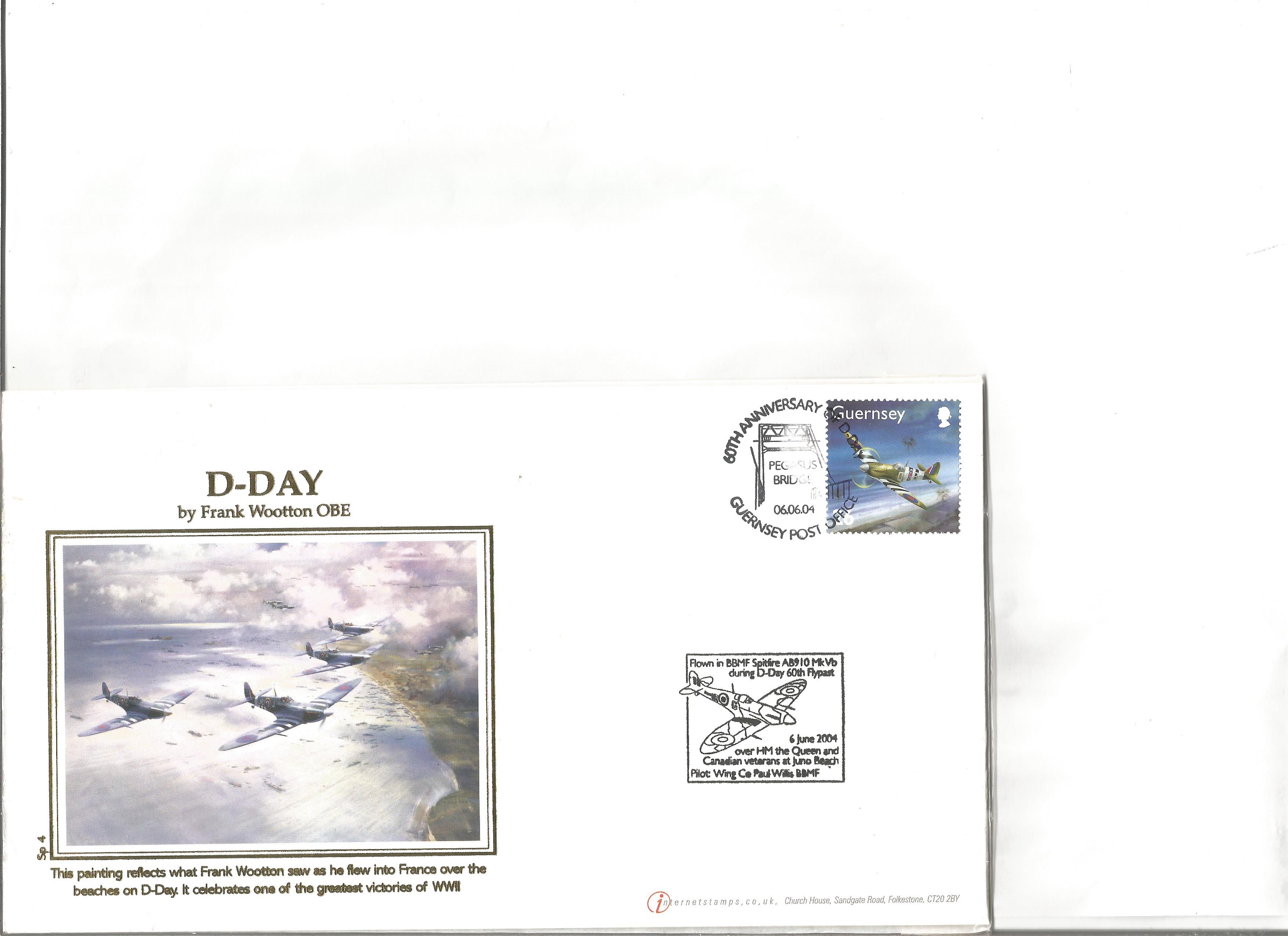 WW2 D-Day collection of covers. Terence Otway and Richard Todd signed internetstamps 2004 FDCs - Image 3 of 5