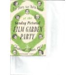 Bela Lugosi, Guy Middleton, Brian Worth and Patricia Dainton signed Sunday Pictorial film garden