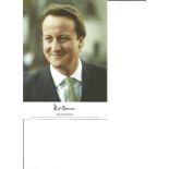 David Cameron former Prime Minister signed 8 x 6 inch portrait photo. Good Condition. All autographs