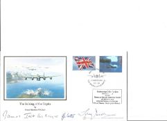 WW2 Multiple signed Sinking of the Tirpitz Internetstamps cover 2004. Signed by raid veterans