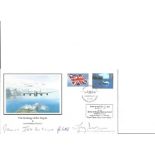 WW2 Multiple signed Sinking of the Tirpitz Internetstamps cover 2004. Signed by raid veterans