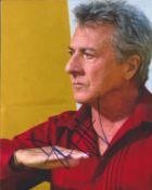 Dustin Hoffman signed 12 x 8 colour portrait photo. Good Condition. All autographs are genuine