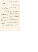 Admiral Charles Beresford hand written Letter on HMS Surprise Channel Fleet letter head to Mr