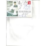 Top U Boat WW2 ace multiple signed cover Sqn. Ldr. T. M. Bulloch signed FDC No. 3 of 100. Flown in