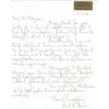 Battle of Britain Bill Green 56 sqn handwritten letter 1985 with good content regarding Paul
