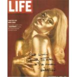 Goldfinger James Bond Shirley Eaton signed 10 x 8 colour photo taken from cover of Life Magazine