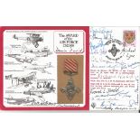 WW2 Award of Air Force Cross cover signed by 16 WW2 AFC medal winners. Includes Wg Cdr A Ashworth