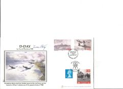 WW2 D-Day collection of covers. Terence Otway and Richard Todd signed internetstamps 2004 FDCs