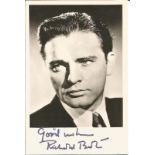 Richard Burton signed piece fixed to bottom of 6 x 4 b/w photo.. Good Condition. All autographs