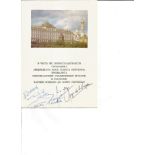 1978 Russian Kremlin Dinner menu from event hosting Mexican delegation officials, signed to front by