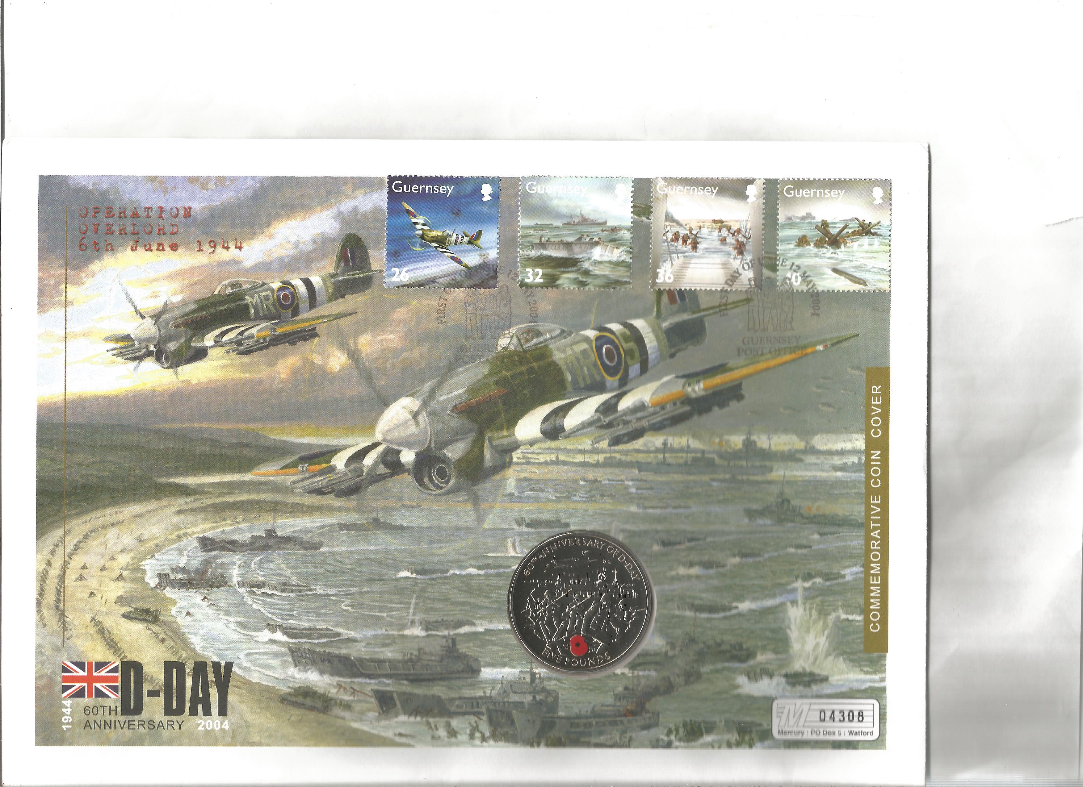 WW2 D-Day collection of covers. Terence Otway and Richard Todd signed internetstamps 2004 FDCs - Image 4 of 5