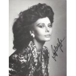 Sophia Loren signed 8 x 6 b/w portrait photo. Good Condition. All autographs are genuine hand signed