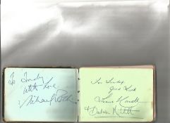 TV Film Music Sport Autograph book with approx 110 autographs of stars of stage and screen. Includes