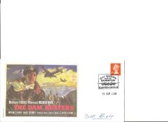 Dambusters 1954 Movie pilot Ted Sluv? signed on address label and Dam Busters cover signed by Editor