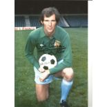 Football Joe Corrigan 12x8 Signed Colour Photo Pictured During His Playing Days With Manchester