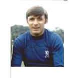 Football Bobby Tambling 10x8 Signed Colour Photo Pictured In Chelsea Kit. Good Condition. All