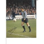 Football Bobby Moncur 10x8 Signed Colour Photo Pictured In Action For Newcastle United. Good