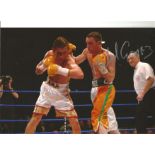 Boxing Michael Gomez 12x8 Signed Colour Photo Pictured In Action In His Fight With Alex Arthur. Good