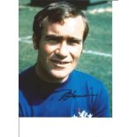 Football Ron Chopper Harris 10x8 Signed Colour Photo Pictured In Chelsea Kit. Good Condition. All